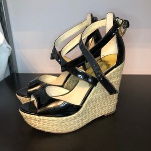 Michael Kors Black Patent Wedge
